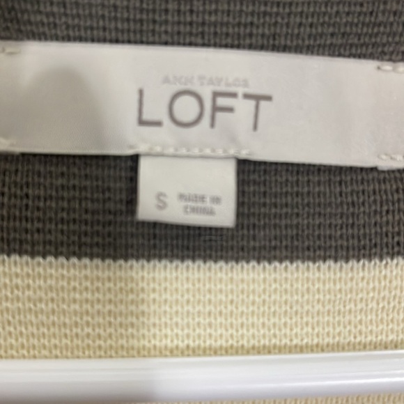 Loft Women's NWOT Grey, black and white structured sweater blazer, Size S - Picture 5 of 9